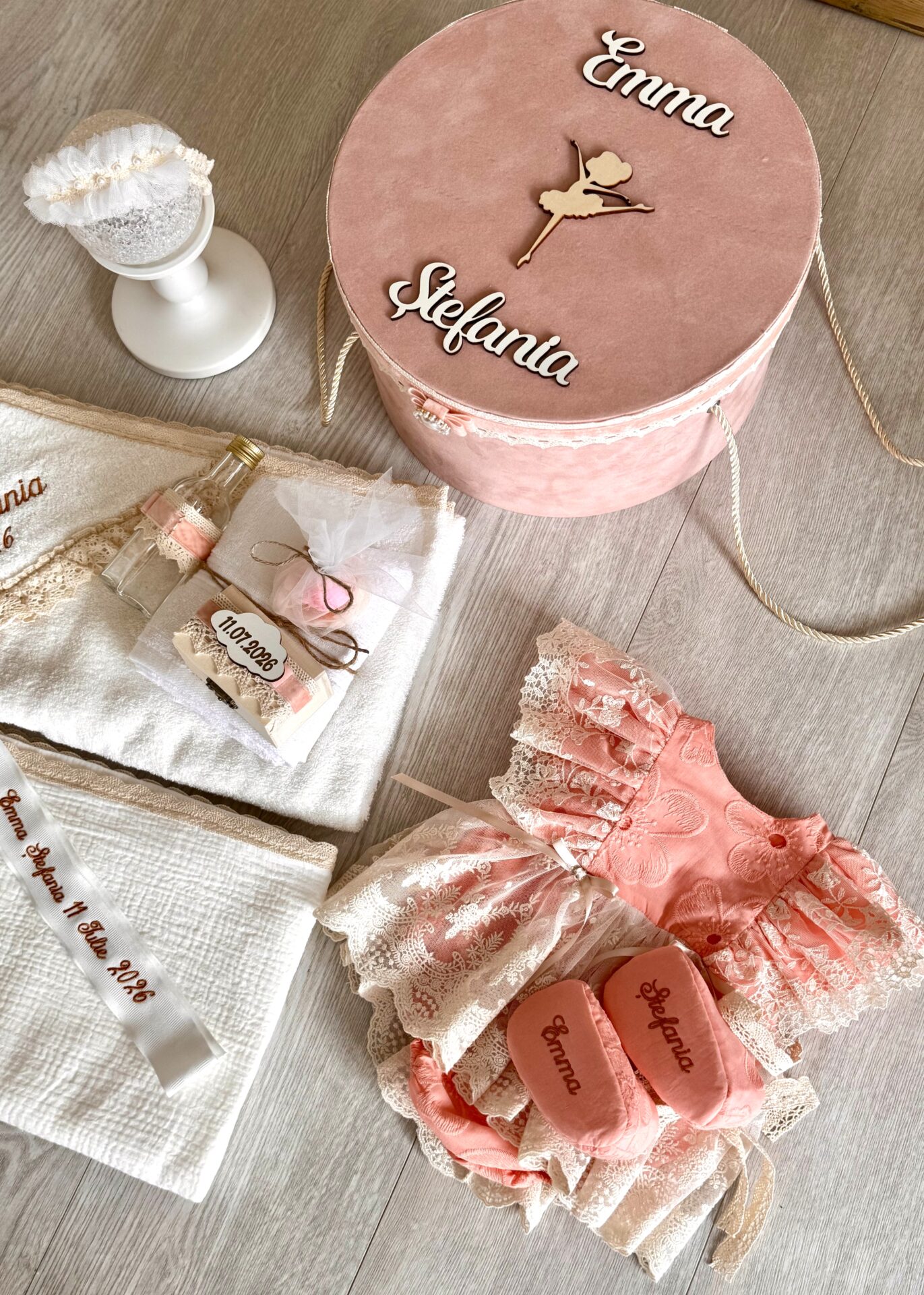 Set din bumbac brodat Rosalie - imagine 3